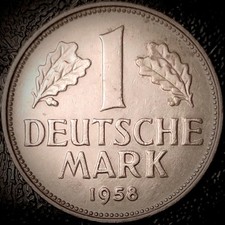 Germany 1958 F - 1 Mark - KM#110