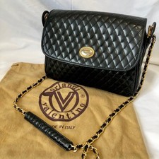 valentino orlandi Quilted Shoulder Bag Black Chain