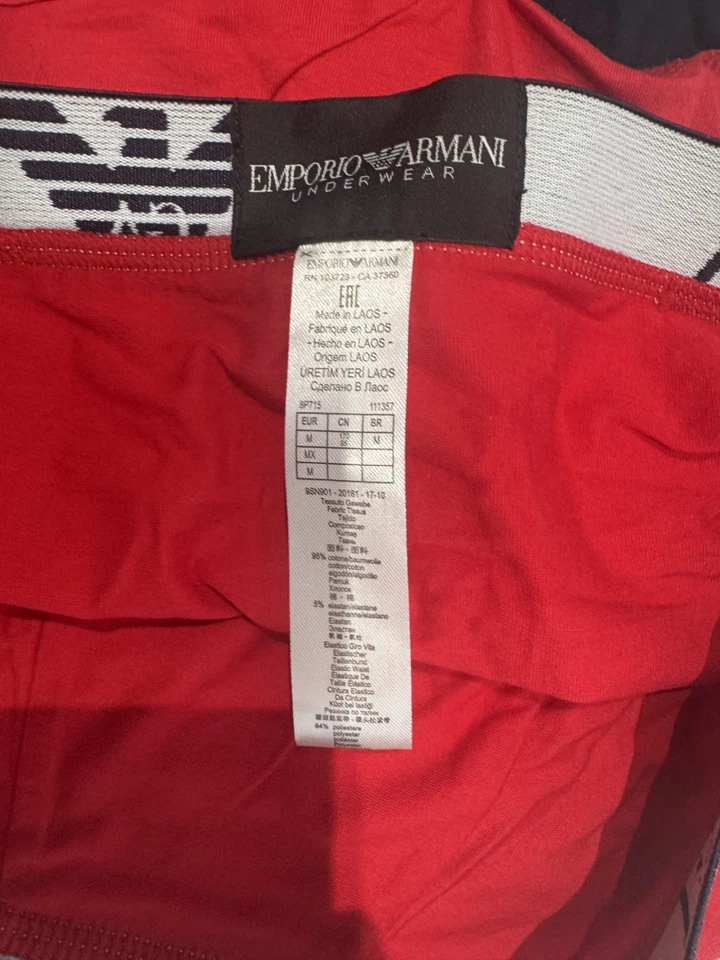 Lote de 3 calzoncillos ropa interior Emporio Armani para hombre medianos multicolores elásticos Foto 4 de 4