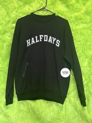 NWT Halfdays Women s Ski Club Crewneck Pullover Sweatshirt Black Size 1 (XS/S)