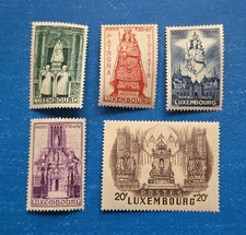 Luxembourg Stamps, Scott B121-B125 Complete Set MNH
