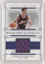 2020 Panini National Treasures Biography Materials 23/99 John Stockton HOF 6fs