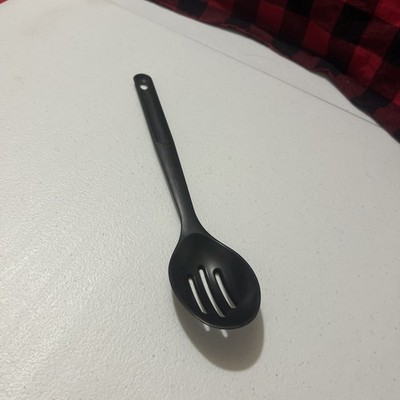 Tupperware #1 Serving Slotted Spoon Black 12'' Utensil Kitchen #1815