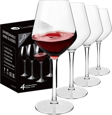 Unbreakable Stemmed Wine Glass 100% Tritan Plastic Dishwasher available