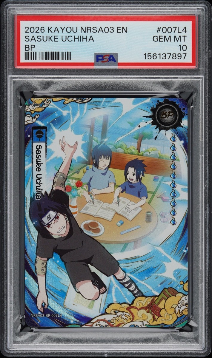 2026 Kayou Naruto EN Sasuke BP #007L4 /999 PSA 10 NRSA03-BP-007