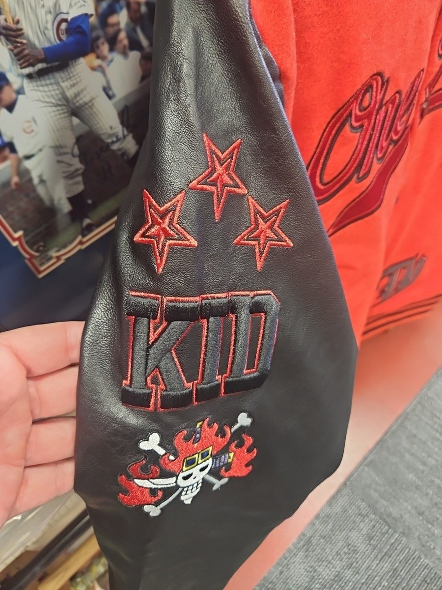 HEAVY DUTY Dim Mak X One Piece KID PUNK ROTTEN Black & Red Varsity