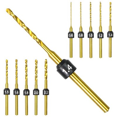 AM ARROWMAX Twist Mini Micro Drill Bits Set, 0.6-2.2mm, Titanium Coated