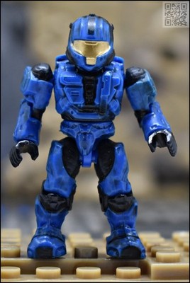 HALO MEGA BLOKS BLUE UNSC CQB SPARTAN MINI FIGURE 96965 COVENANT