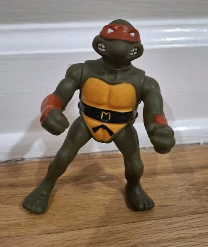 TMNT Vintage Michaelangelo Figure Mexico Ninja Turtles KO Bootleg Knockoff