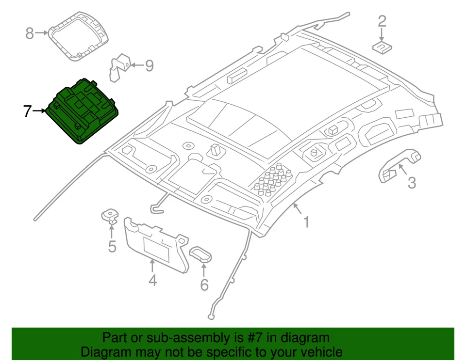 Conjunto de luz de mapa lámpara domo original Nissan Altima Rogue Sentra 26430-3TA9A Foto 3 de 3