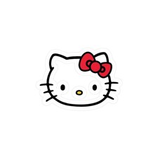 Cute Hello Kitty Kiss-cut Vinyl Decals Stickers For Laptops Water Proof