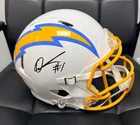 LA Chargers, Quentin Johnston Autographed Full Size Speed Helmet, Beckett