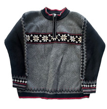 Hanna Andersson Boys Nordic Snowflake 1/4 Zip Sweater Size 130 8 