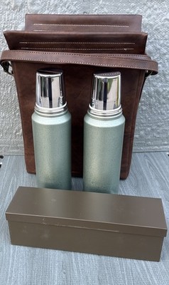 Vintage 1970's Stanley Aladdin Thermos Double A944B Picnic Set Carrying Case