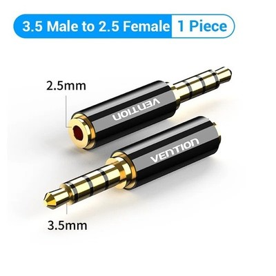 3.5mm to 2.5mm Audio Adapter Male to Female Jack Aux Speaker Headphone