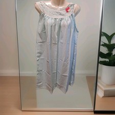 VINTAGE 1980s Heiress Sleeveless Nightgown Lace, Embroidered Flowers M