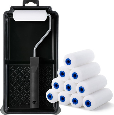 Bates- 4 Inch Foam Paint Roller Set, 12 Pcs, Small Paint Roller Kit Includes 1 X