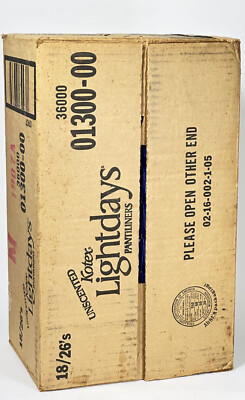 NOS 1983 Kotex Lightdays Oval Pantiliners Fem Vintage Commercial Sample Case