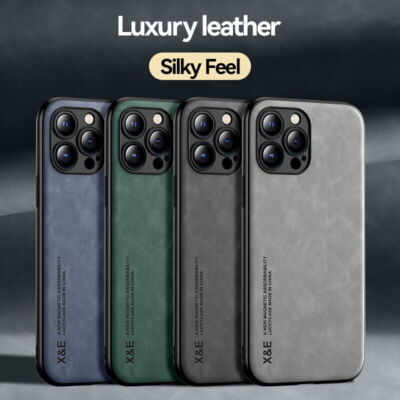 Blau Schaffell-Leder Hülle Schutz Slim Case Cover Handy Tasche Magnetische NEU*