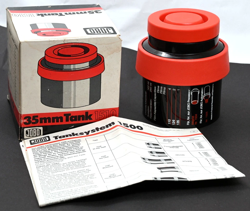 Sistema de tanque Jobo 1500 35 mm tanque 1510 sistema de desarrollo y procesamiento de películas tanque sin usar, en caja Foto 2 de 4