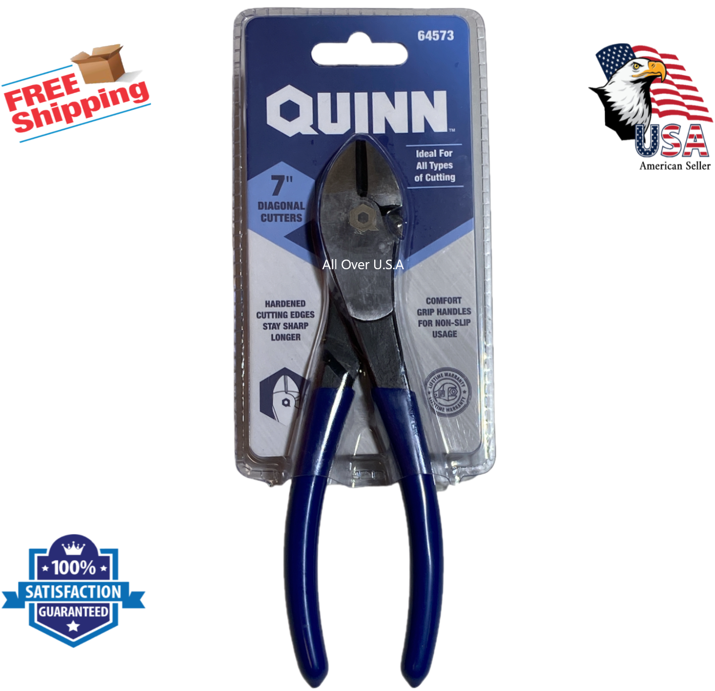 QUINN 7 in. Diagonal Cutters The hardened jaws on these diagonal