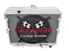 Er Champion 3 Row Radiator W 16 Fan For 1981 - 1983 Nissan 280zx L6 Engine Er Champion 3 Row Radiator W 16 Fan For 1981 - 1983 Nissan 280zx L6 Engine
