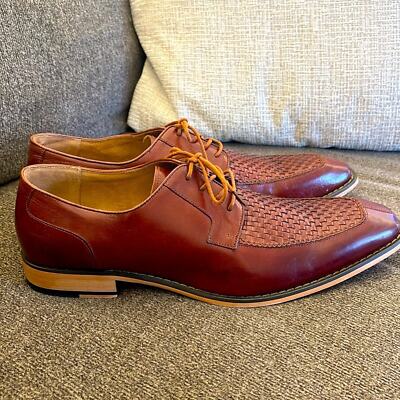 Stacy Adams Winthrop Moc Toe Oxford Men's Dress Shoe Cognac Size