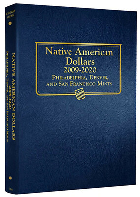 Whitman Coin Album 3210 Native American Dollar $1 2009-2020 PD&S Mint  Book