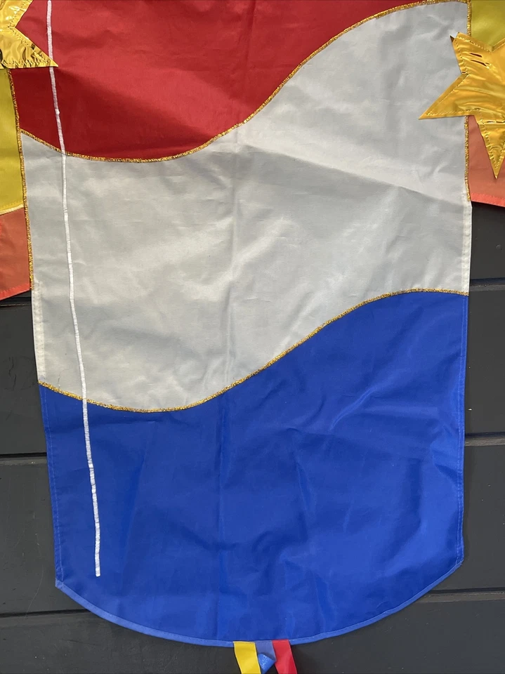 Firework Embroidered Flag Red White Blue RARE - Image 3 of 4