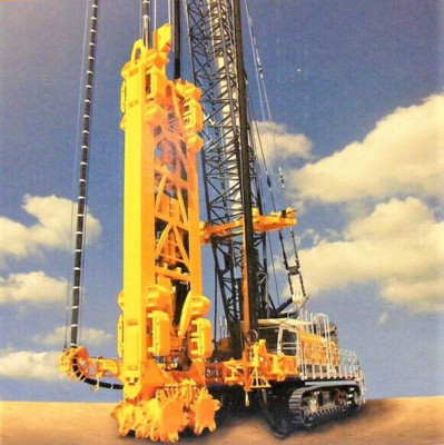 BYMO 25027 Bauer MC96 Cable Crane w/BC35 Trench Cutter 1/50 Die-cast MIB