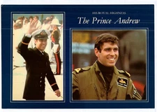 The Prince Andrew royal Highness postcard 1980s RoyaL Family 