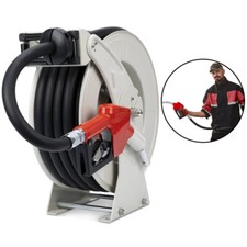 Diesel Fuel Hose Reel Retractable 3/4" x 50' ft 300 PSI Hose Auto Swivel Rewind