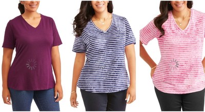 Terra \u0026 Sky Plus Size V-neck Tee (3 