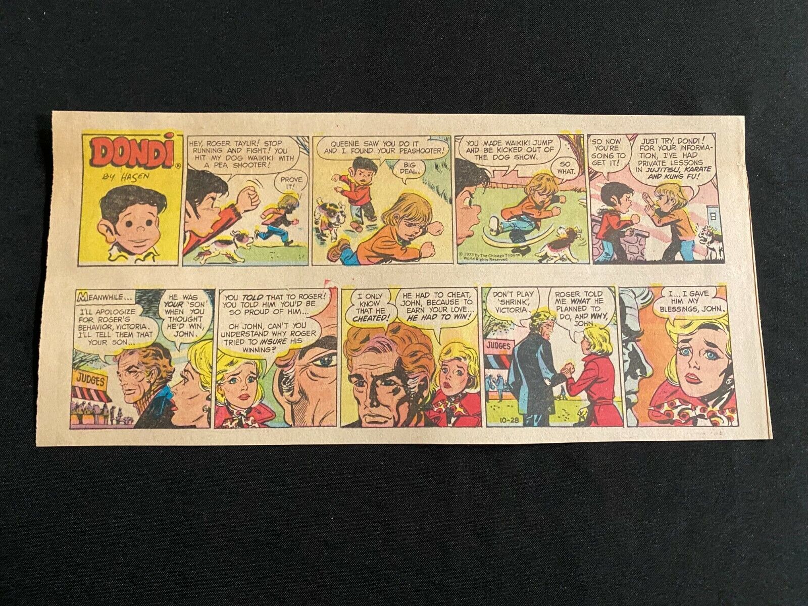21H DONDI by Irwin Hasen Lot of 4 Sunday Third Page Comic Strips 1973 | eBay