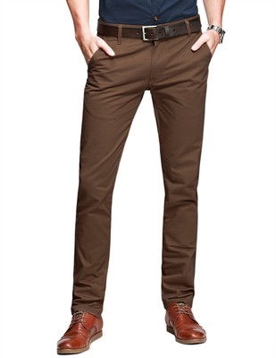 Match Mens Slim Tapered Flat Front 