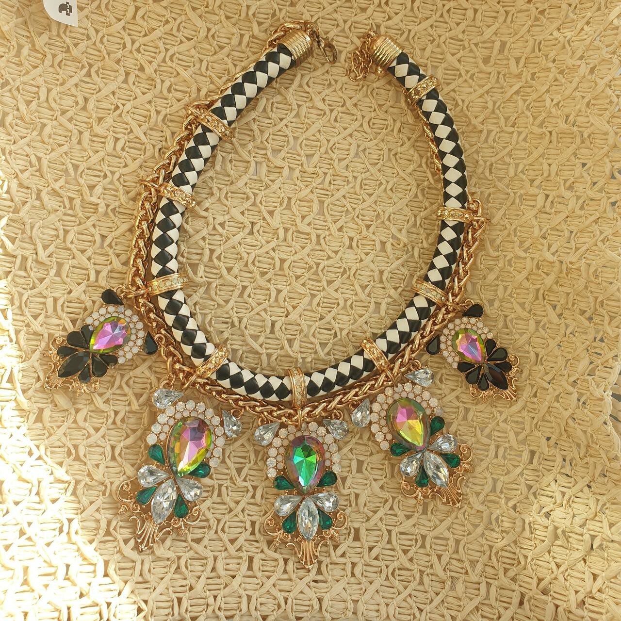 Retro Beautiful Multi Colour Statement Necklace S… - image 6