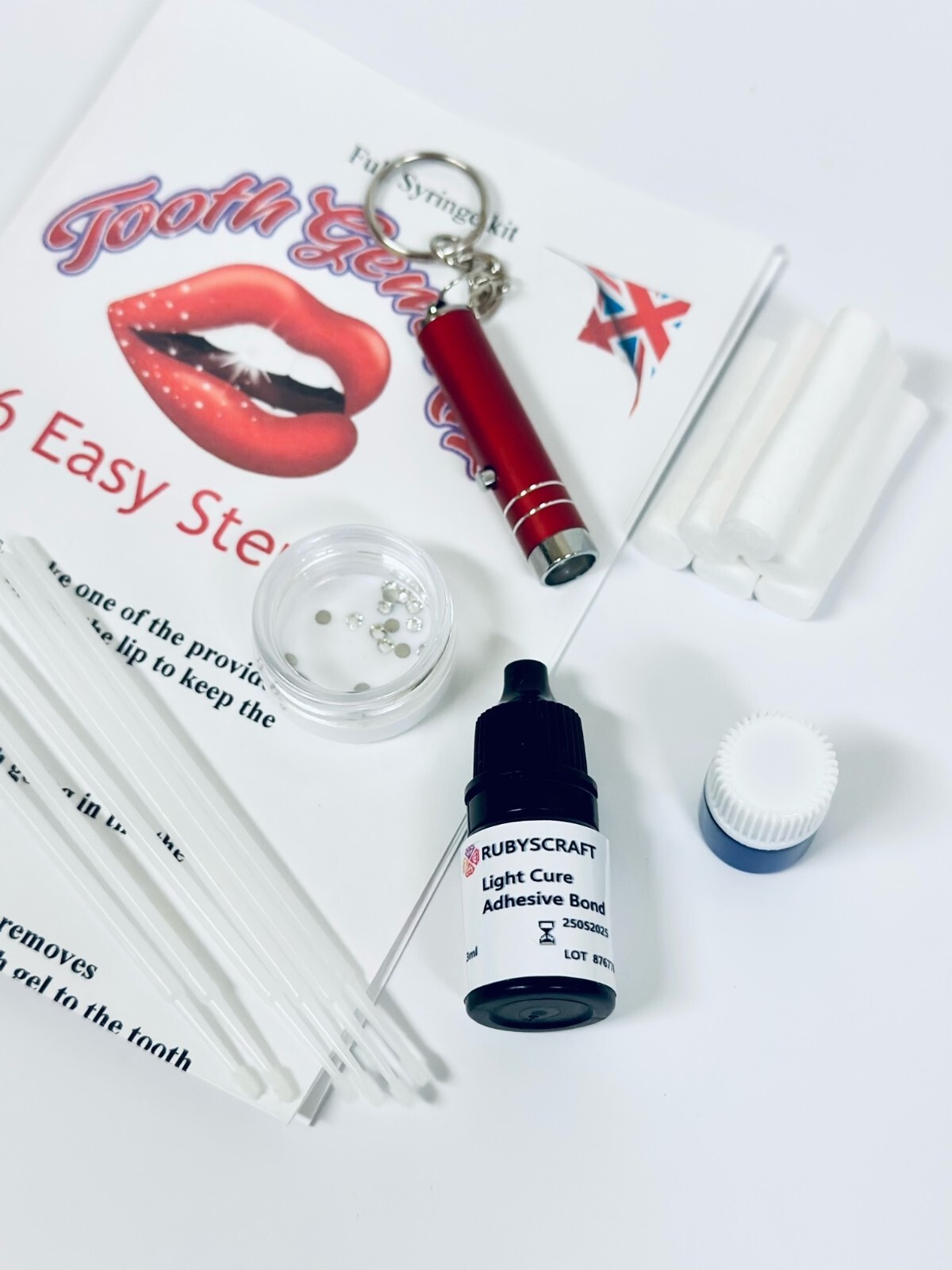 Rubyscraft® Mini Tooth Gem Kit with Tooth Gems Swarovski® 30pcs Crystal