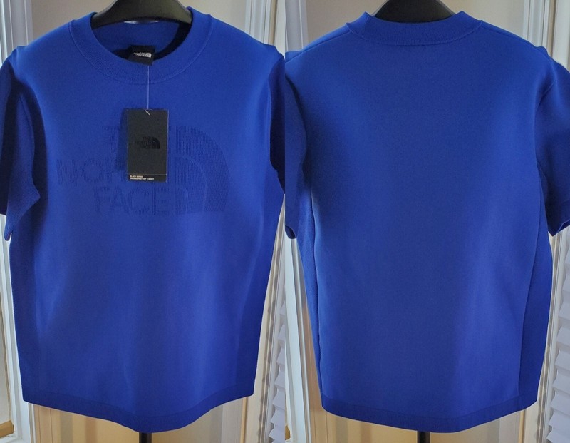 The North Face Black Series Engineered Knit T-Shirt Top Quality Blue Unisex L 🔥