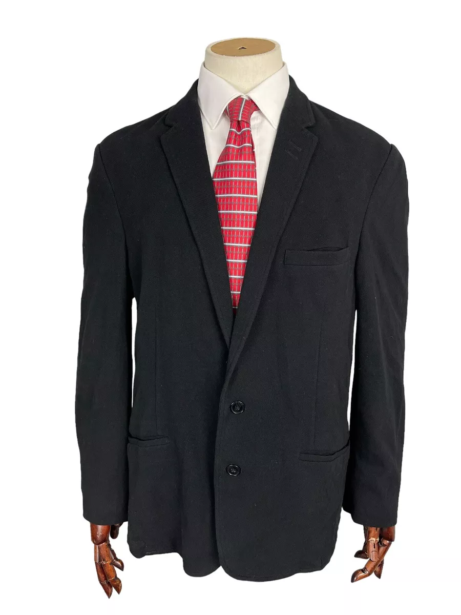 Mens black unstructured blazer top