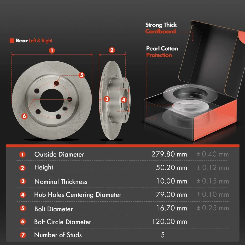 12 piezas rotores de freno de disco delanteros y traseros y pastillas de cerámica para Mini Cooper Countryman Foto 3 de 4