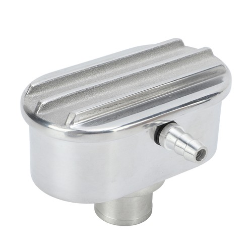 New Aluminum Valve Cover Breather PCV Combo Kit Finned Oval Polished 6100FP - Picture 9 of 22