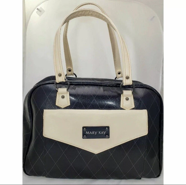 Deluxe Mary Kay Consultant Bag with Divider, Black & Cream