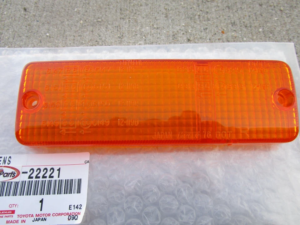 FITS: 85 - 89 TOYOTA MR2 FRONT RIGHT SIDE TURN SIGNAL LIGHT LENS OEM BRAND NEW - Image 2 of 3