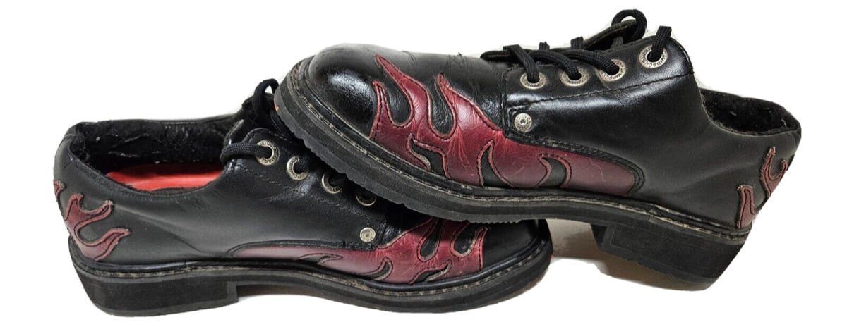 Harley-Davidson® Men 90s Vtg Harley Davidson Flame High Top Sneakers main image 2