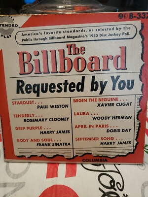 The Billboard Requested By You 1953 Sinatra Clooney Day 45 missing 1 of 2 LP's