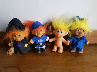 Vintage Russ Troll Dolls Yellow Orange Hair Job Lot Collectables Collectables Vintage Russ Troll Dolls Yellow Orange Hair Job Lot