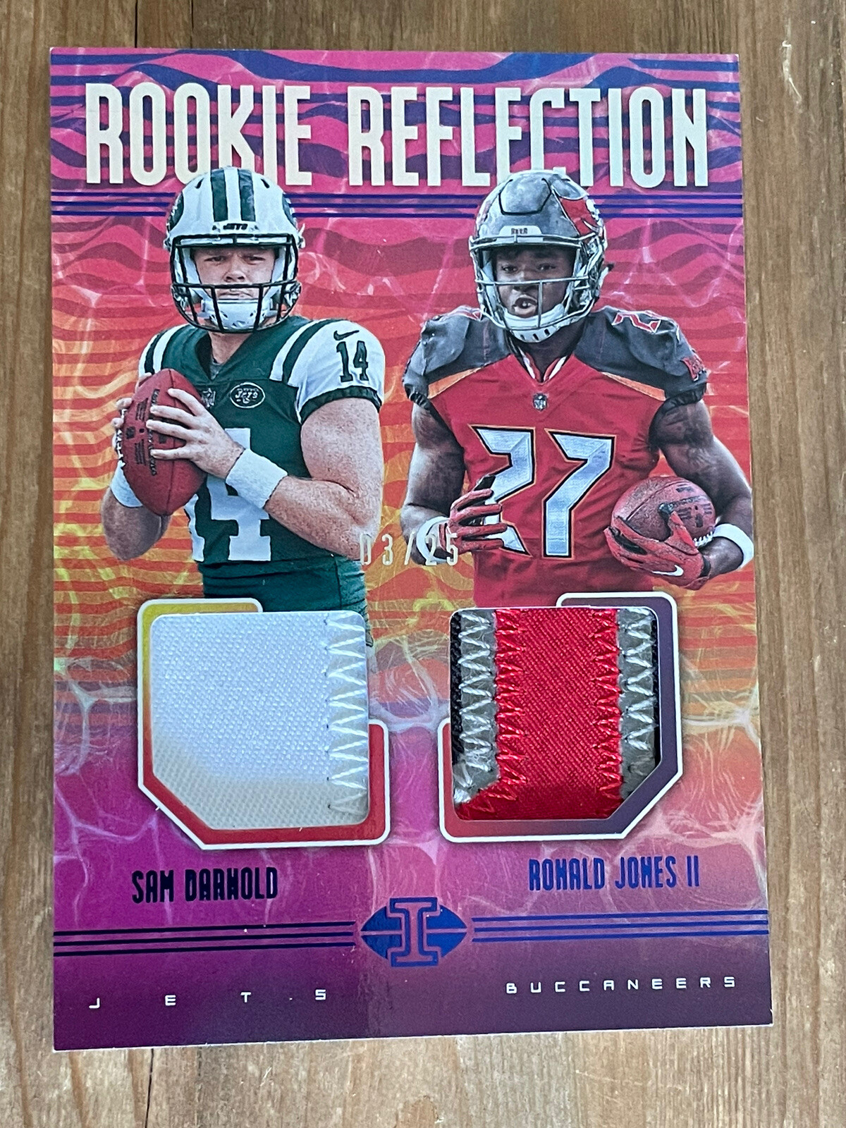 2018 Panini Illusions Rookie Reflection Dual Patch Blue RRDJ Sam