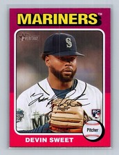 2024 Topps Heritage Devin Sweet RC #242 Mariners
