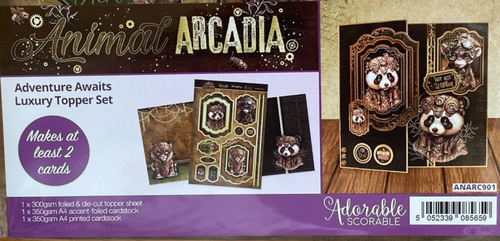 Hunkydory Crafts Animal Arcadia - Set Topper Avventura Aspetta Kit Creazione Carte - Foto 2 di 3