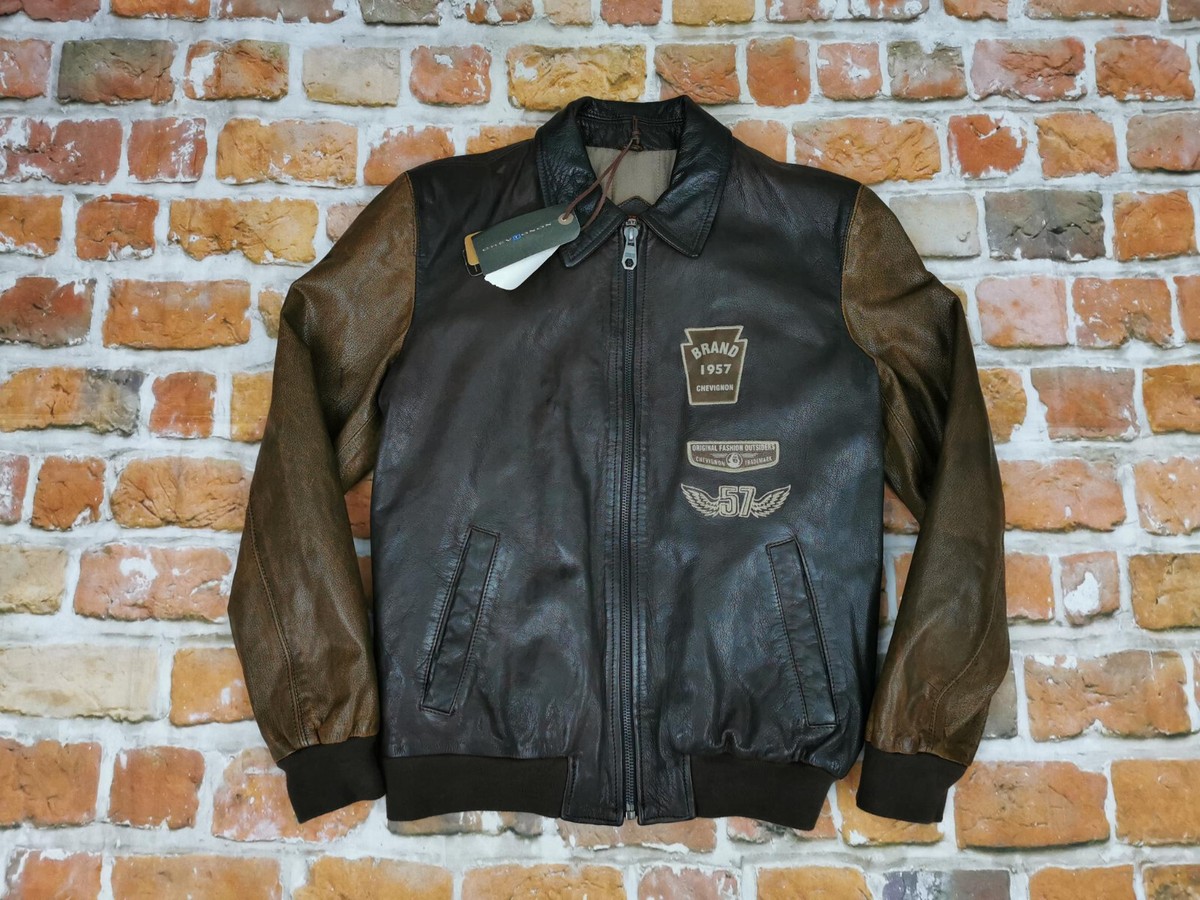 New Chevignon 1957 Vintage Leather Jacket R.W.D. Barry Brown New Chevignon 1957 Vintage Leather Jacket R.W.D. Barry Brown